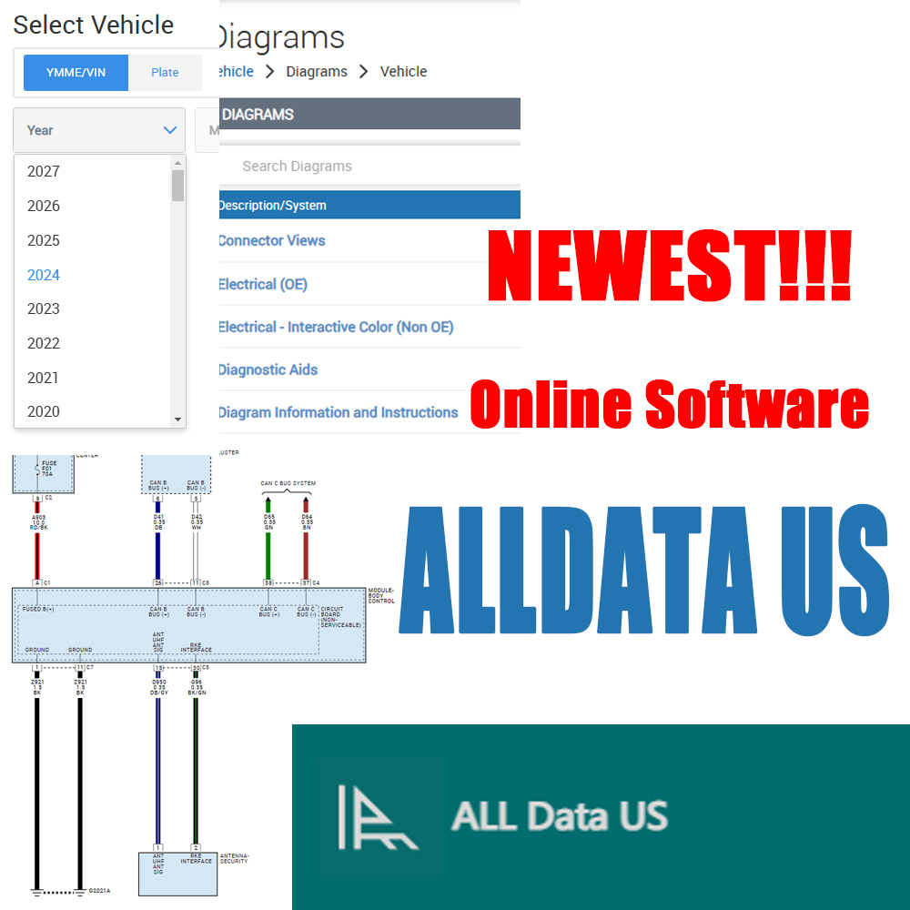 3D Printing Software - 2026年版Alldata USフルバージョンオンラインログインアカウント配線図修理ソフトウェアAll Data Workshop修理必須ツール