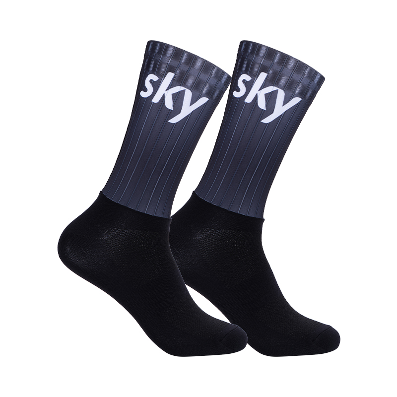 Silicone Sock Hotend - プロレーシングエアロ圧縮滑り止めシリコンサイクリングソックス夏男性女性黒自転車スポーツランニングバイクソックスカルセティン