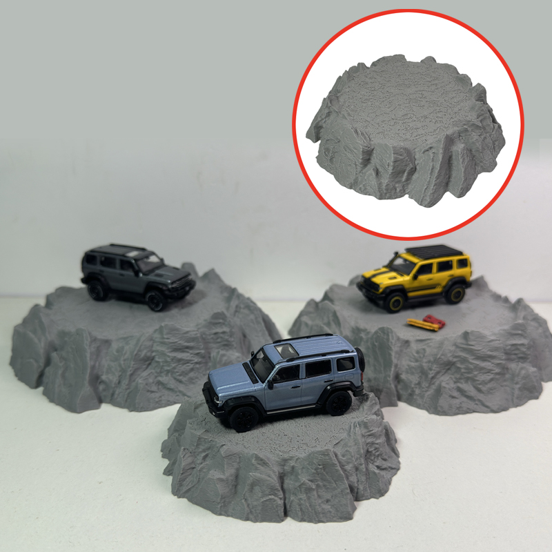 3D Printing Diecast Cars - 1個 3Dプリント 1/64スケール ダイキャストカーモデル ディスプレイスタンド 直径11cm/17cm