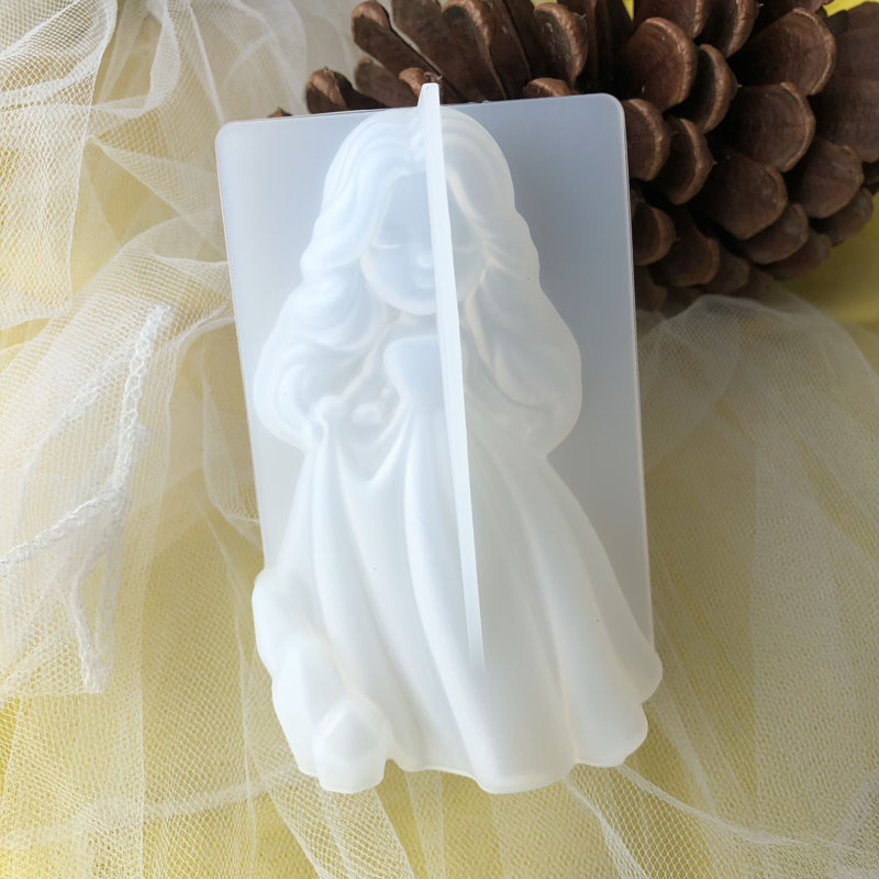 3D Printing Model - 3D かわいいプリンセスシリコーンキャンドルモールド天使の女の子石鹸樹脂石膏作る型 DIY 人間チョコレートベーキングツール家の装飾のギフト