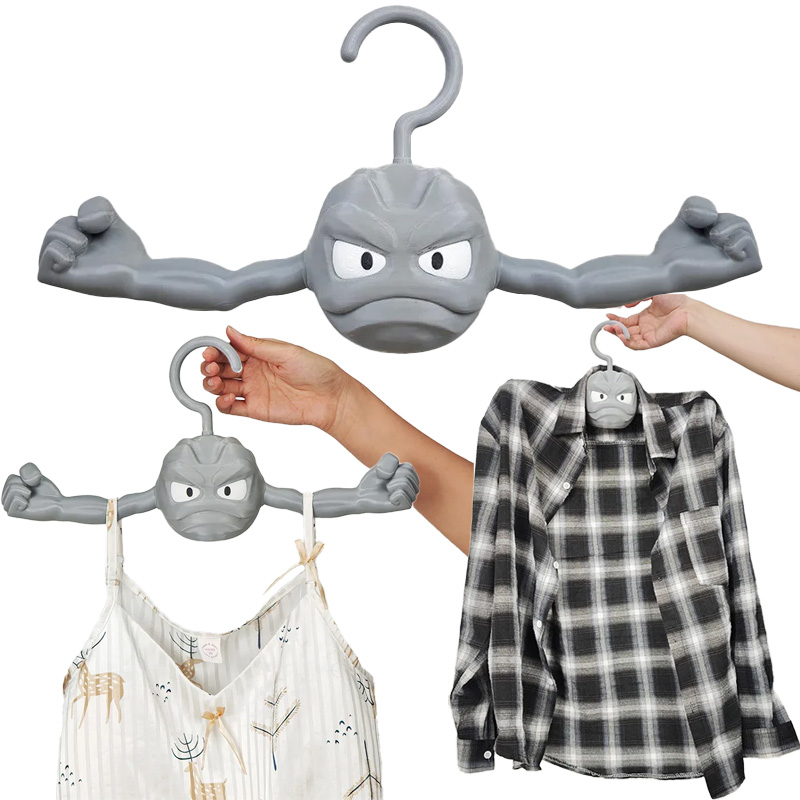 3D Printing Character - アニメポケモンクリエイティブハンガー面白い 3D 印刷漫画 Geodude アクションフィギュア滑り止めハンガー乾燥ラックおもちゃ子供のためのギフト