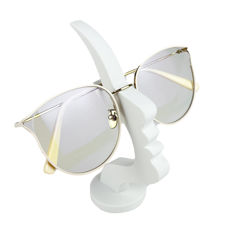 3D Printing Glasses Frames - モダンミニマリスト抽象的な顔面側面図メガネフレーム/3Dプリントアートスタイルサングラス収納ディスプレイスタンド
