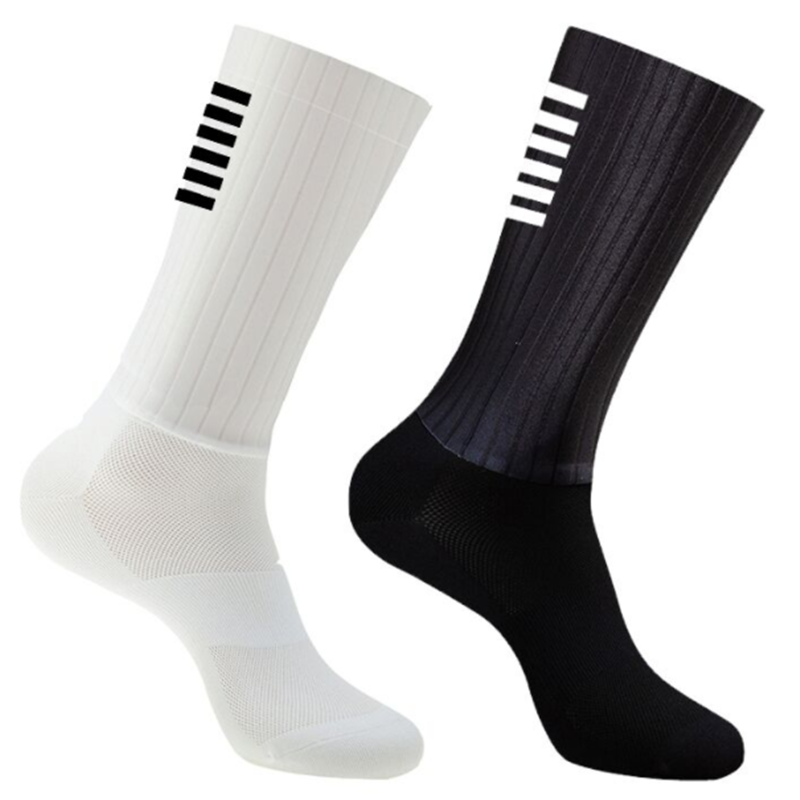 Silicone Sock Hotend - アンチスリップシリコーン夏エアロソックス Whiteline サイクリングソックス男性自転車スポーツランニングバイクソックス Calcetines