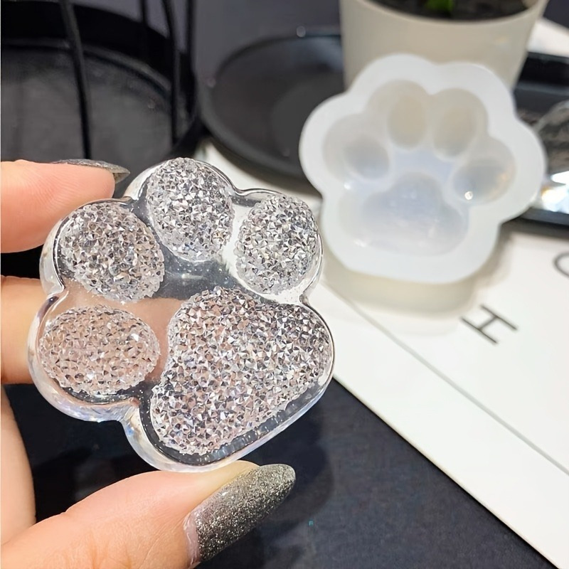 3D Printing Epoxy Resin - 1個入り足跡型モールド、DIYクラフト、ジュエリー作り、グリッター流砂オーナメント用透明エポキシ樹脂鋳造モールド