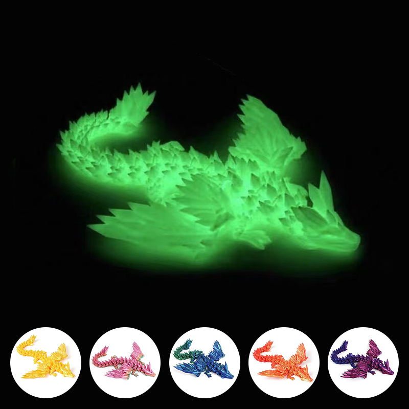 3D Printing Gif - 3Dプリント製の動くエキノサウルスの置物、ドラゴンの骨型デスクトップクラフトオーナメント、子供向けの創造的な斬新なギフト