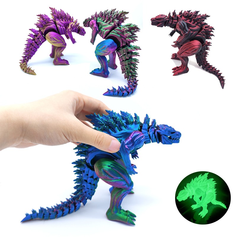 3D Printing Character - 3D 印刷筋肉恐竜アクションフィギュアミニおもちゃモンスターフィギュア関節可動関節フィギュアデスクトップ装飾品キッズギフト