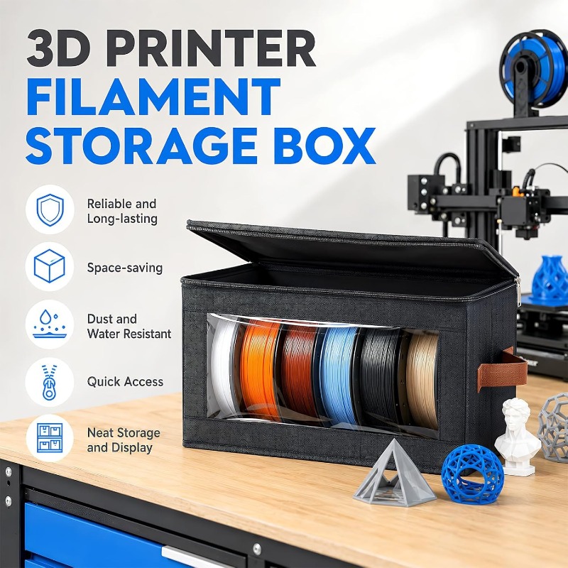 3D Printing Deck Box - 3D プリンターフィラメント収納容器不織布プリンターフィラメントおもちゃ収納ボックス目に見える防塵仕分け収納袋