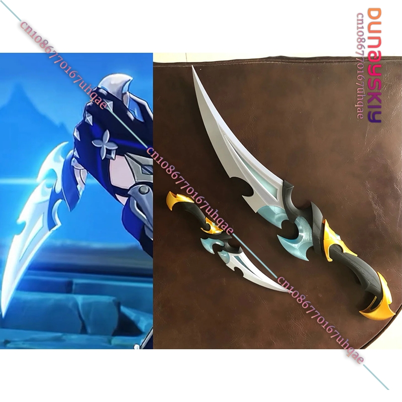 3D Printing Character - SAIKOU%原神ローヘンコスプレ小道具 3D プリントダガー アニメゲームキャラクターレプリカ武器小道具コスプレイベントハロウィン