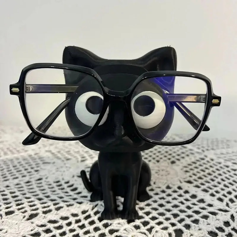 3D Printing Glasses Frames - 3Dプリントされた猫のメガネフレーム-かわいいプラスチック製デスクトップ収納ボックス（メガネフレーム付き）、家の装飾＆ホリデーギフト収納ボックス