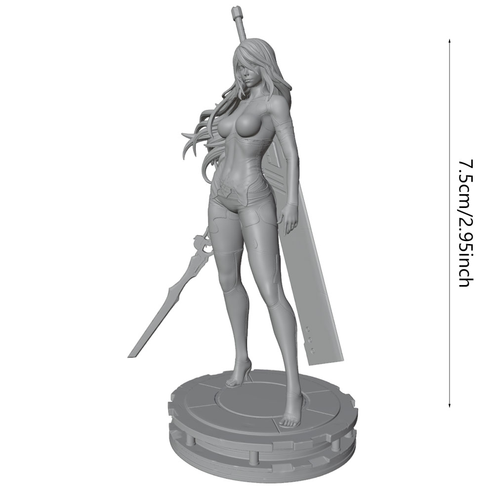1/24 デスクトップ装飾品、女戦士モデルキット、剣を持った - 3D Printing Instructor のレビューと価格