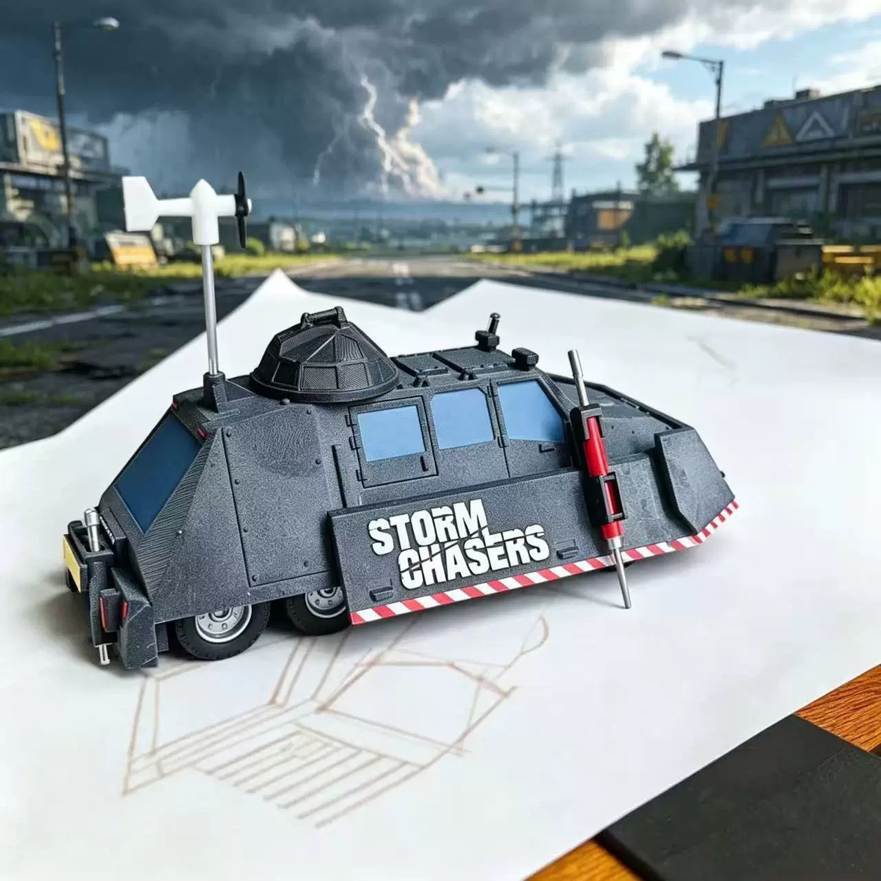 ストームチェイサーTIV2トルネードインターセプター車両モデ - 3D Printing Diecast Cars のレビューと価格