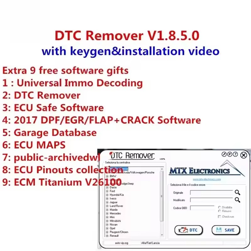 MTX DTCリムーバー1.8.5.0 ECU故障コード除去 - 3D Printing Software のレビューと価格