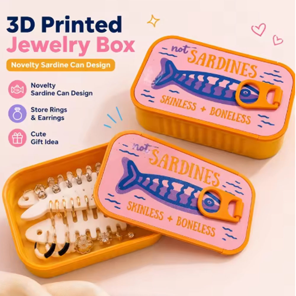 イワシ缶ジュエリーボックス3Dプリントネックレスイヤリング収 - Enclosure 3D Printing のレビューと価格
