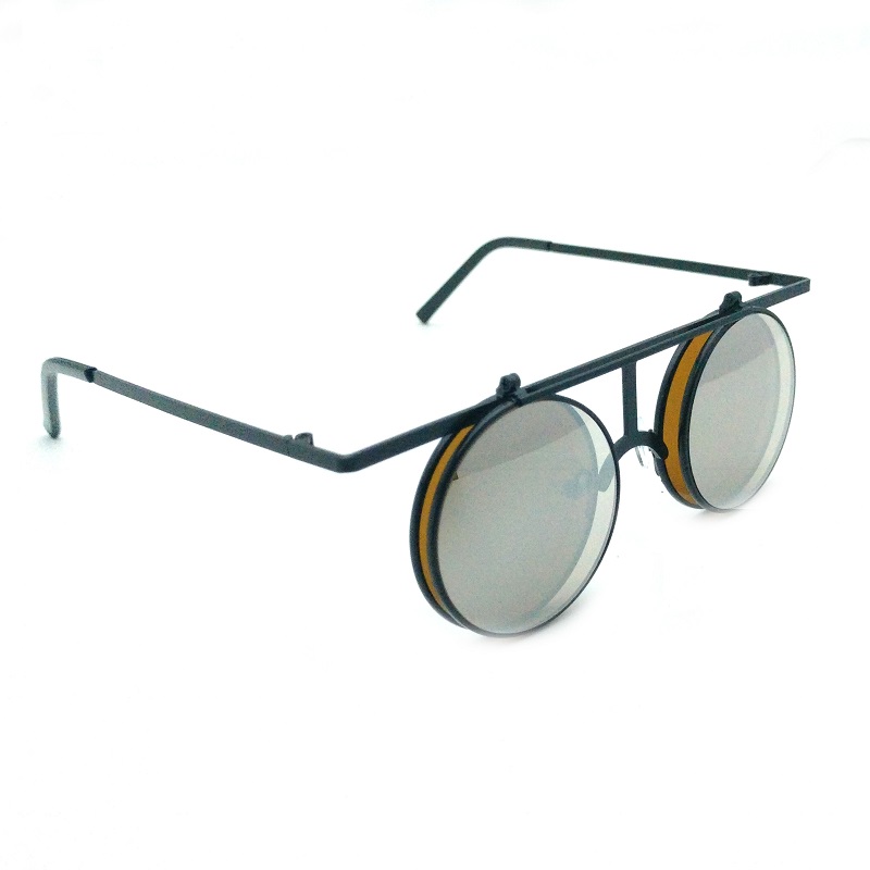 エマージング ブラックフレーム シルバーレンズ フリップアッ - 3D Printing Glasses Frames のレビューと価格