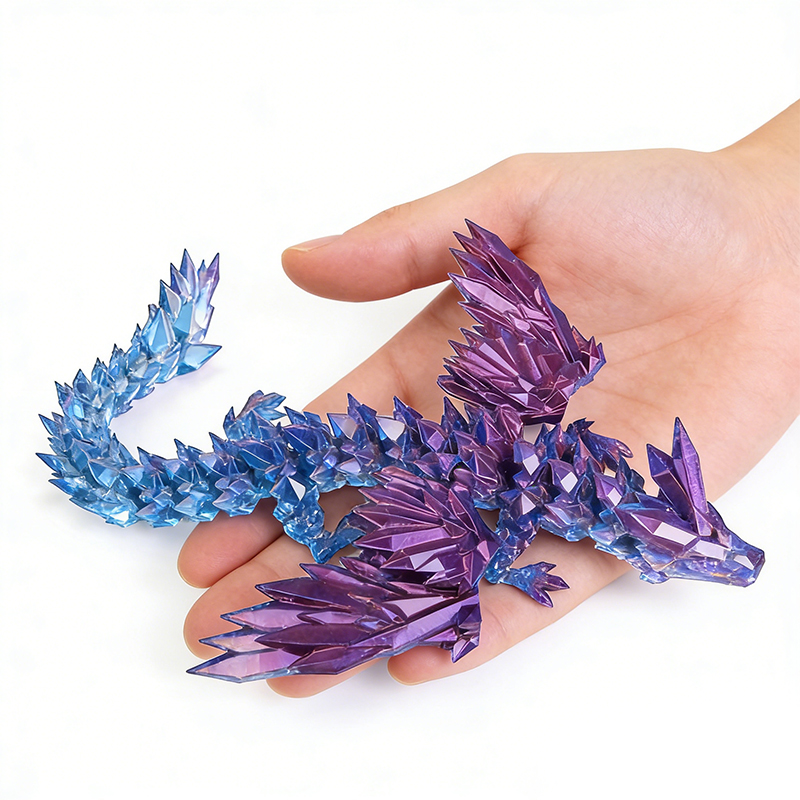 3Dプリント製の動くエキノサウルスの置物、ドラゴンの骨型デス - 3D Printing Gif のレビューと価格
