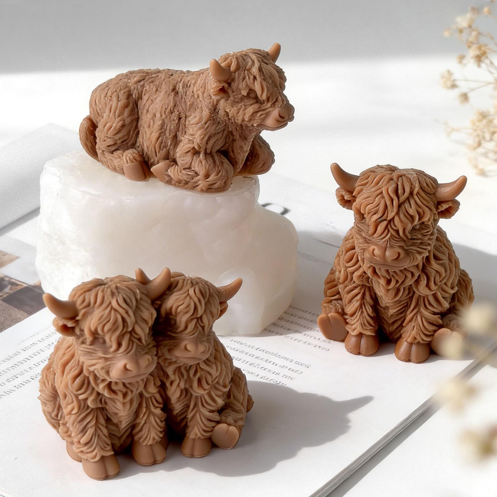 ハイランドカウシリコンモールド再利用可能な3Dかわいい動物鋳 - 3D Printing Epoxy Resin のレビューと価格