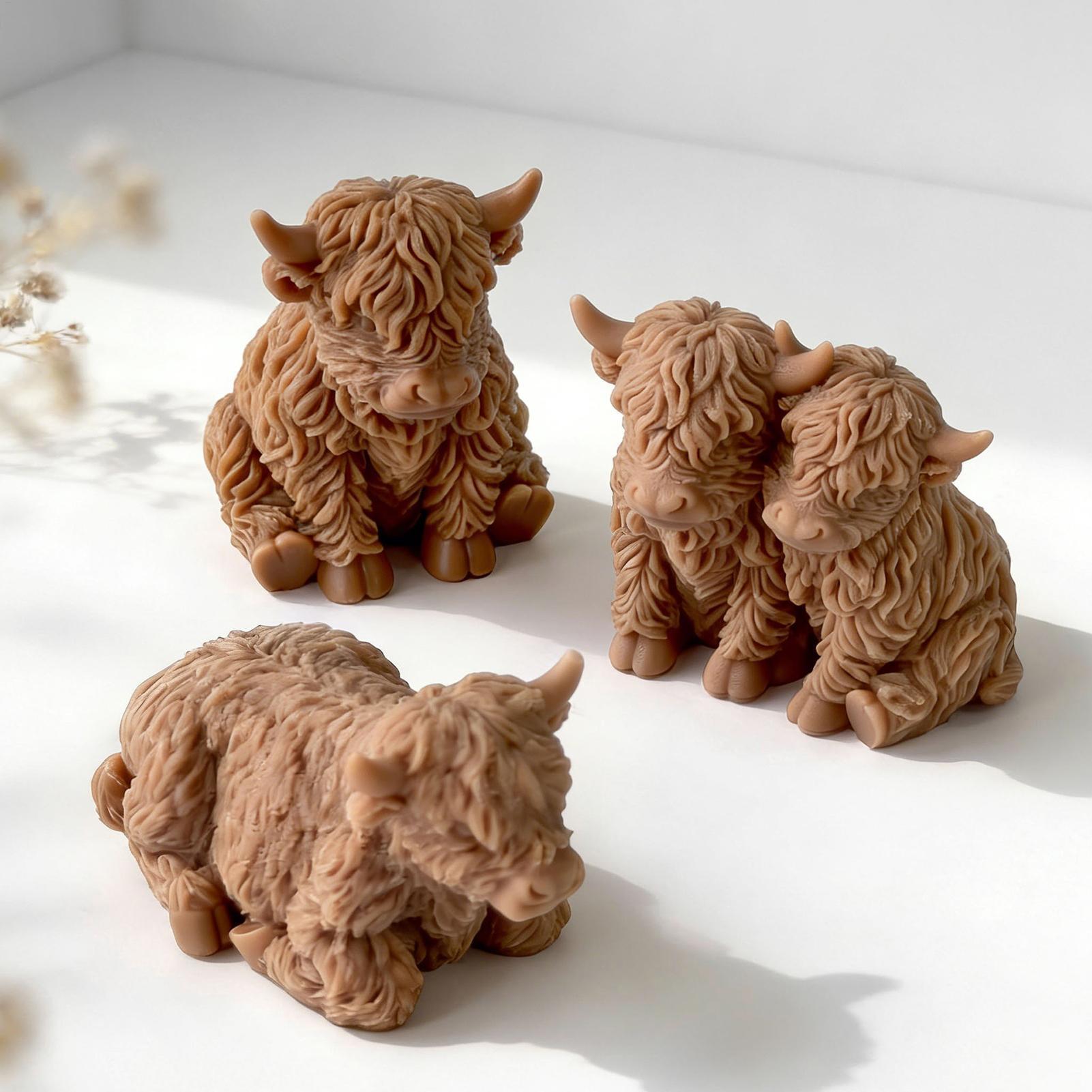 ハイランドカウシリコンモールド再利用可能な3Dかわいい動物鋳 - 3D Printing Epoxy Resin のレビューと価格