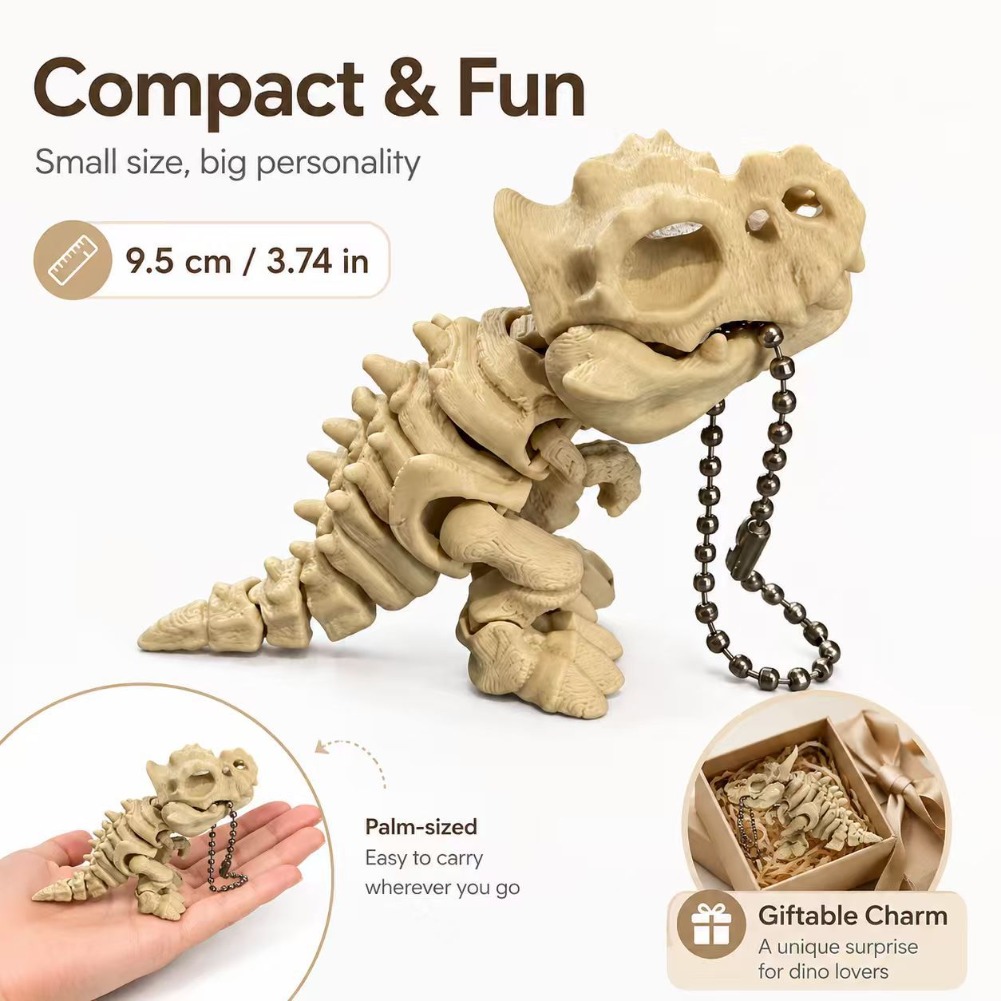 3Dプリントされたティラノサウルスレックスの骨格模型、回転可 - 3D Printing Model のレビューと価格