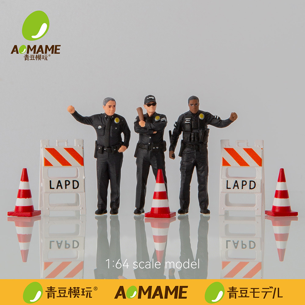 先行販売 1/64 LAPD警察セット レジンフィギュア、ジ - 3D Printing Diecast Cars のレビューと価格