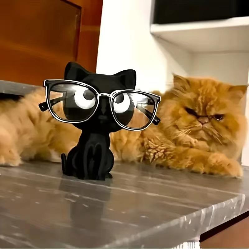 3Dプリントされた猫型メガネホルダー、おしゃれな眼鏡スタンド - 3D Printing Glasses Frames のレビューと価格