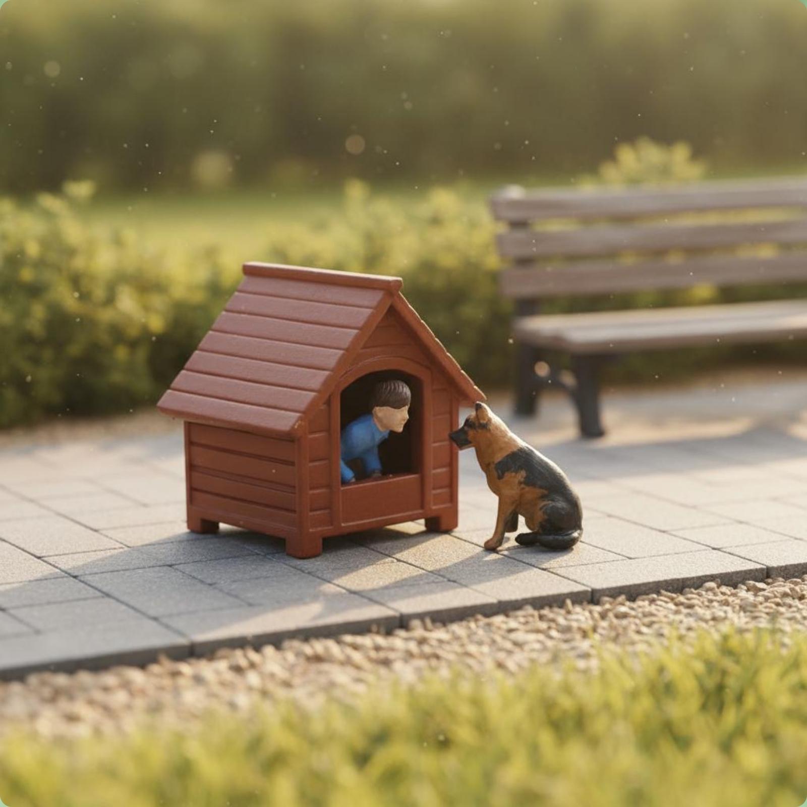 公園の風景フィギュア 3Dプリントジオラマフィギュア 手描き - 3D Printing Model のレビューと価格