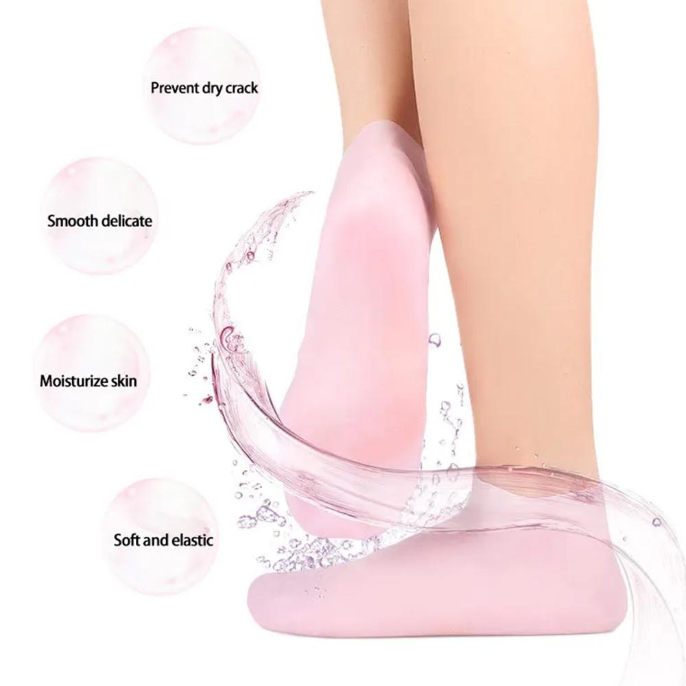1ペア シリコンフットケアソックス＆再利用可能なSPAジェル - Silicone Sock Hotend のレビューと価格