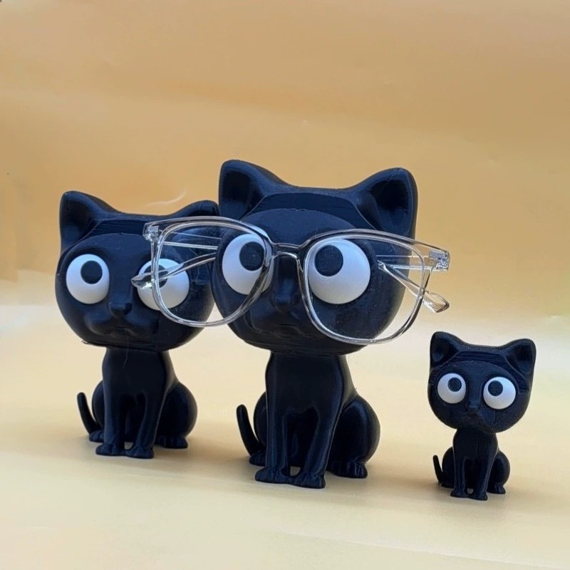 1個のかわいい猫の形をした3Dプリントメガネフレーム、座って - 3D Printing Glasses Frames のレビューと価格