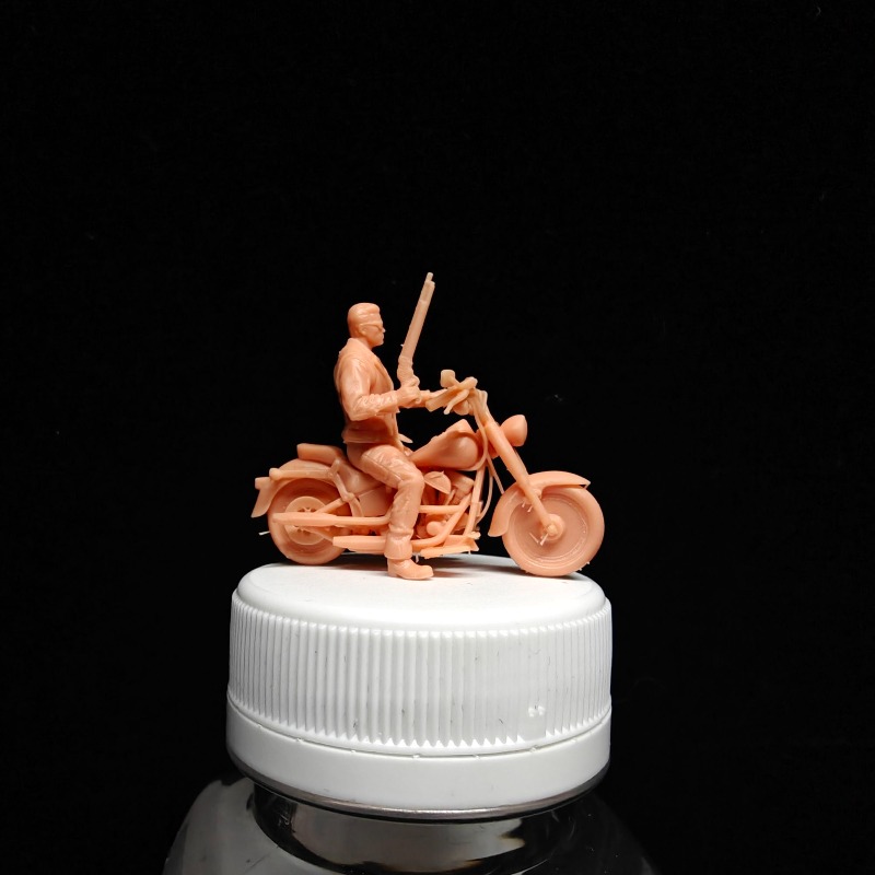 1/64スケールミニチュアバイカーフィギュア、オートバイ付き - 3D Printing Diecast Cars のレビューと価格