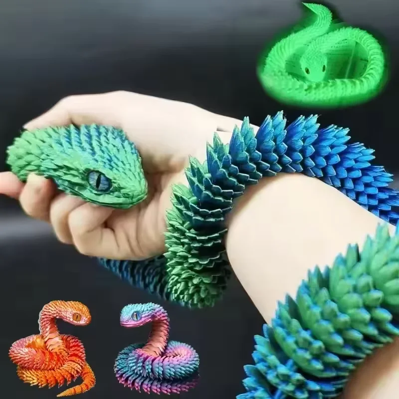 3D プリントヘビ可動ジョイントそわそわおもちゃ置物シミュレ - 3D Printing Gif のレビューと価格