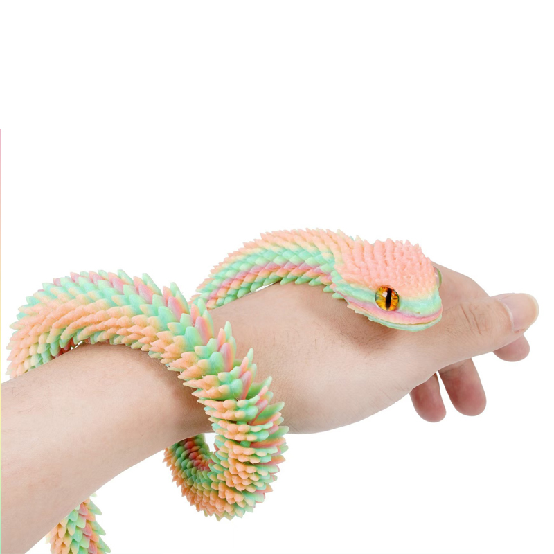 3D プリントヘビ可動ジョイントそわそわおもちゃ置物シミュレ - 3D Printing Gif のレビューと価格