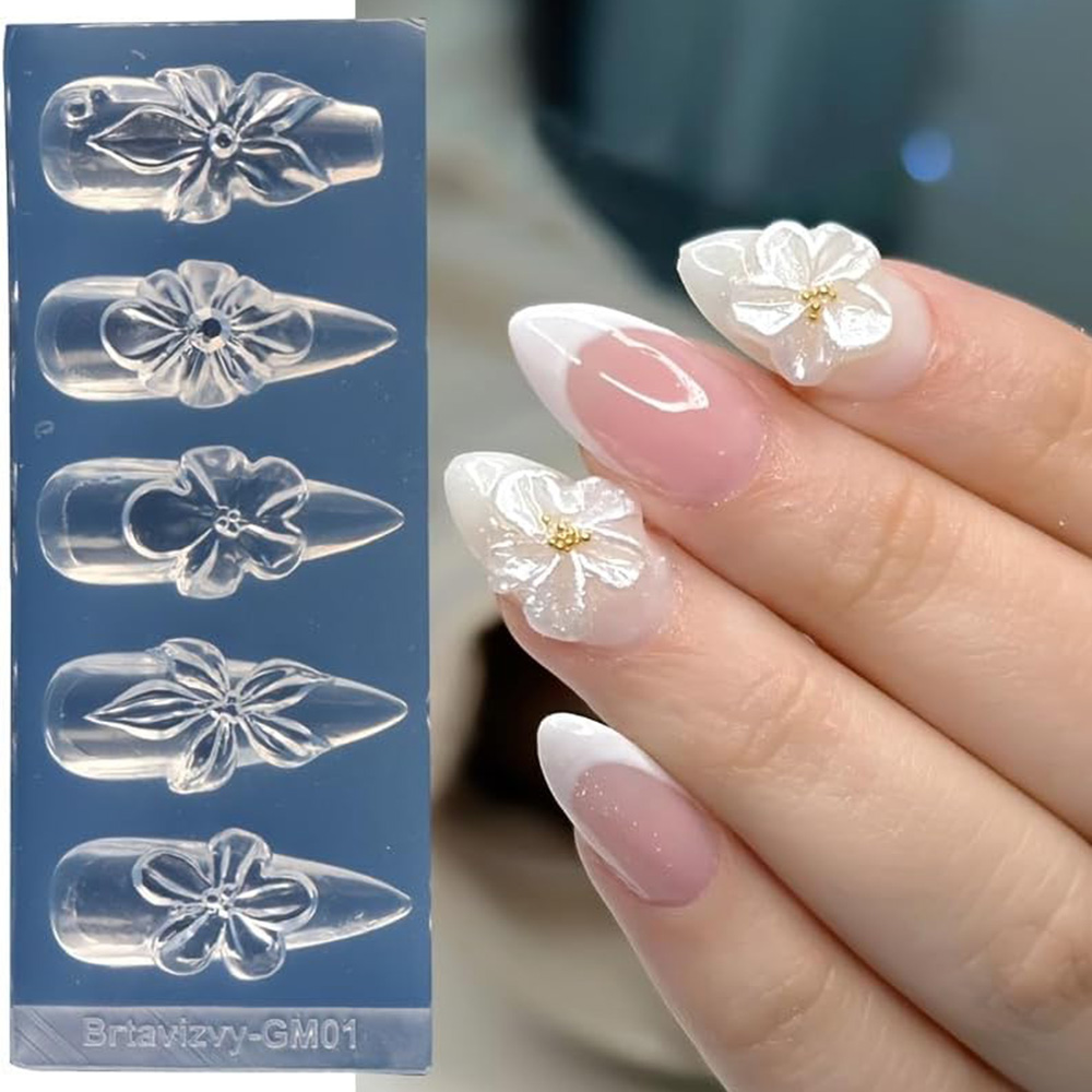 花柄3Dネイルアートシリコンモールド エレガントなユリとアイ - 3D Printing Epoxy Resin のレビューと価格