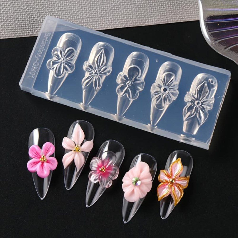 花柄3Dネイルアートシリコンモールド エレガントなユリとアイ - 3D Printing Epoxy Resin のレビューと価格