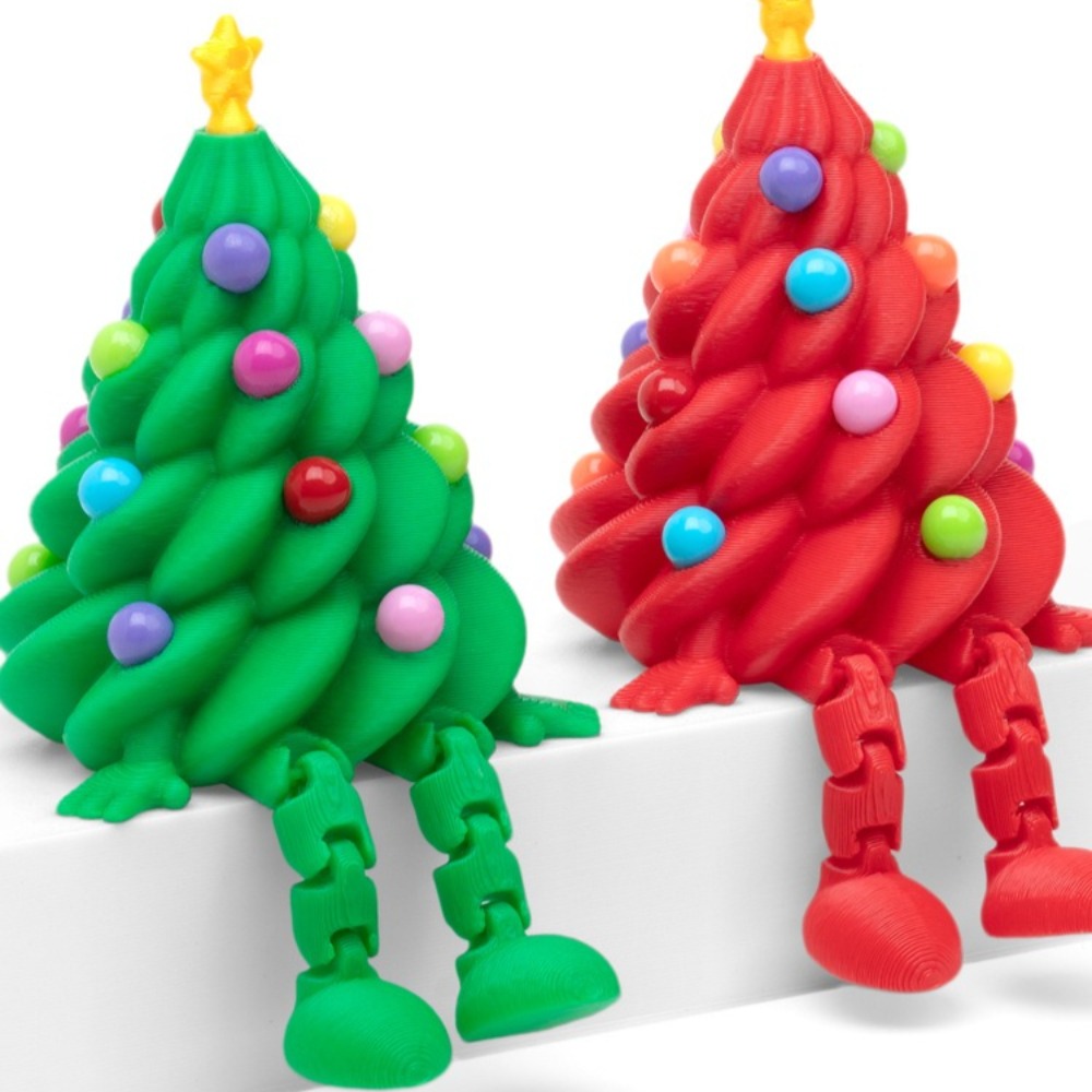 3Dプリントされたクリスマスツリーフィギュア、多関節可動式ク - 3D Printing Xmas のレビューと価格