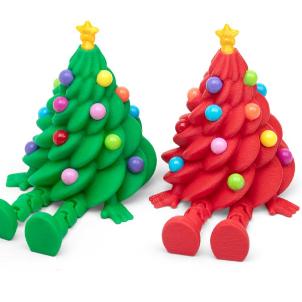 3Dプリントされたクリスマスツリーフィギュア、多関節可動式ク - 3D Printing Xmas のレビューと価格
