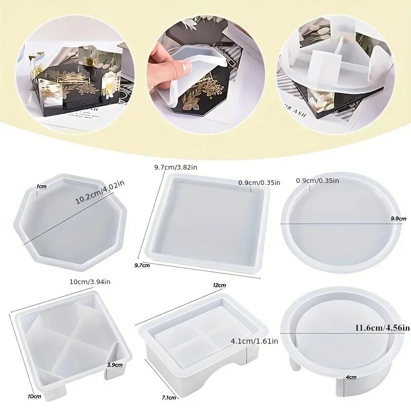 コースター樹脂モールドセットには、コースター収納ボックスモー - 3D Printing Epoxy Resin のレビューと価格