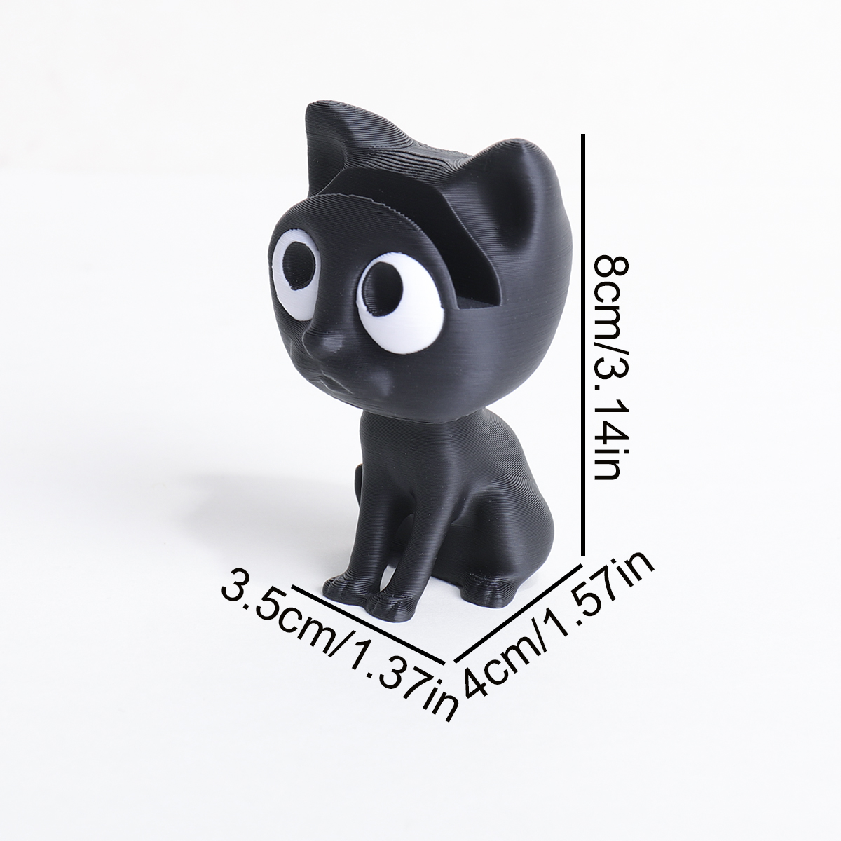 かわいい3Dプリント黒猫メガネホルダー、ポータブルで芸術的な - 3D Printing Glasses Frames のレビューと価格