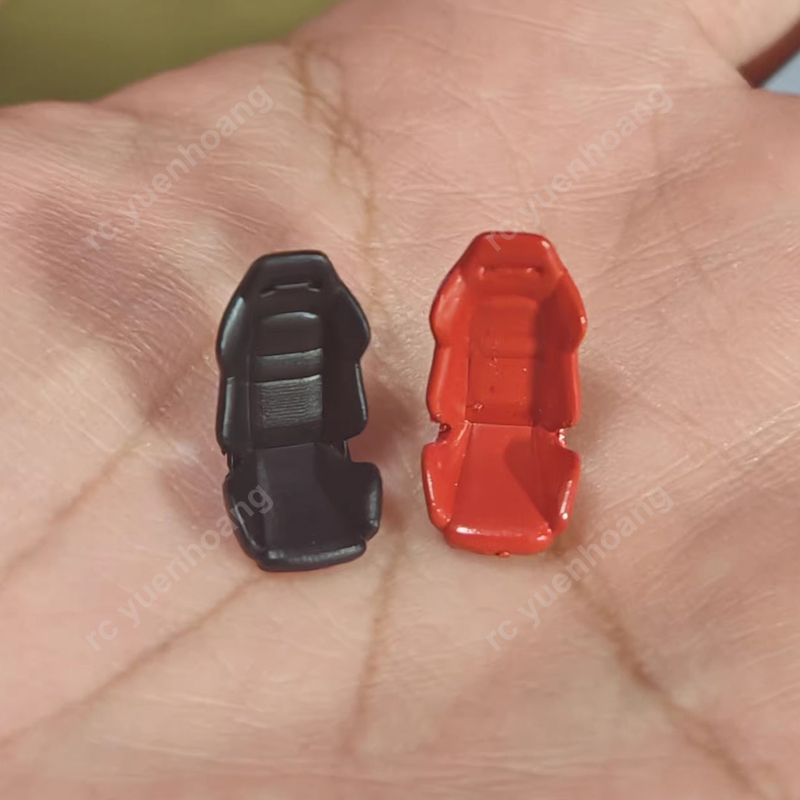 1 個 1/64 スケールレーシングシートモデル模擬黒/赤バ - 3D Printing Diecast Cars のレビューと価格