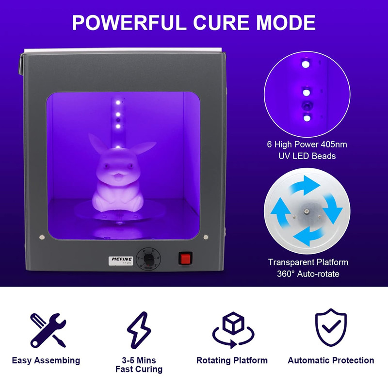 UVレジンライトボックス,電気360 ° ターンテーブル付き - 3D Printing Deck Box のレビューと価格