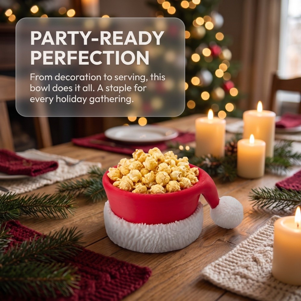 クリスマスボウル サンタ帽子 テーブルオーナメント 装飾用  - 3D Printing Xmas のレビューと価格